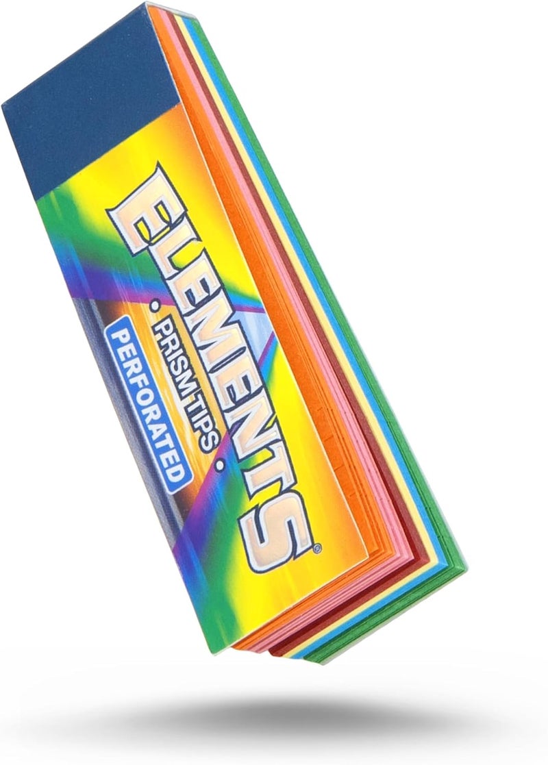 Elements Pre-Rolled Filter Tips Prism Design - Perforated - 10 Pack + ESD Scoop Card - 50 Tips Per Pack = 500 Tips - Rolling in Style - Image 5